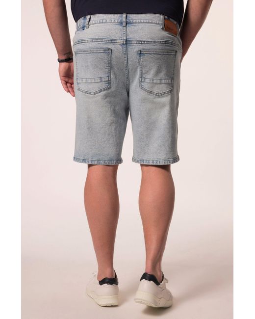 Men Plus Plus Bermudas Men+ Bermuda Bauchfit 5-Pocket Straight Fit bis 72 in Gray für Herren