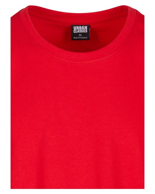 Urban Classics T-Shirt Long Shaped Turnup Tee (1-tlg) in Red für Herren