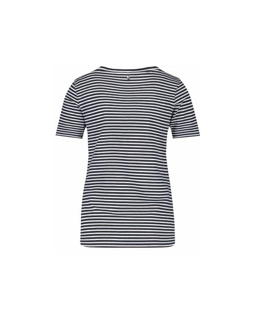 Gerry Weber Blue Rundhalsshirt blau lässig geschnitten (1-tlg)