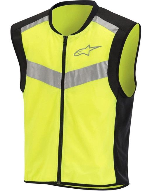 Alpinestars Flare Warnweste Atmungsaktiv robust reißverschluss in Yellow für Herren