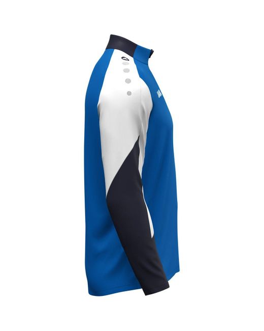 JAKÒ Trainingspullover Ziptop Dynamic royal/weiß/marine in Blue für Herren