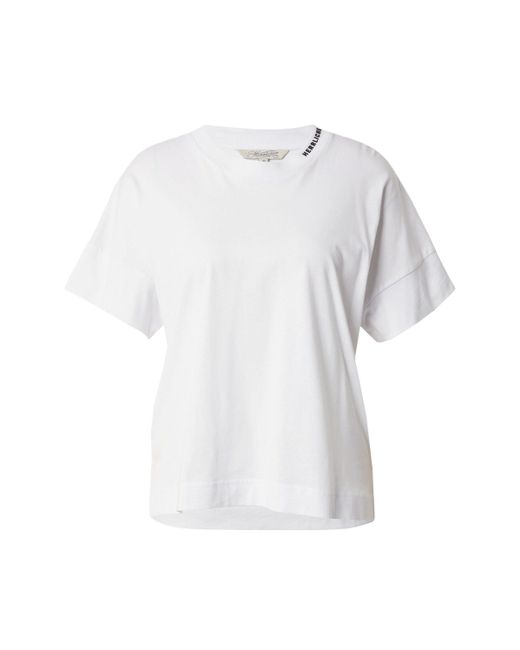 Herrlicher White T-Shirt Palmer (1-tlg) Plain/ohne Details