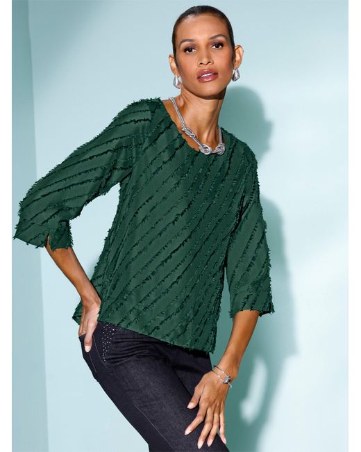 Creation L Green Klassische Schlupf-Bluse