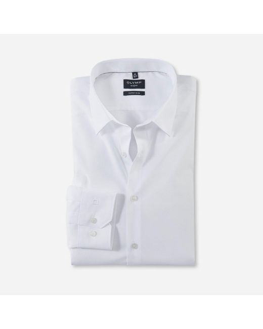 Olymp Langarmhemd 0466/64 Hemden in White für Herren