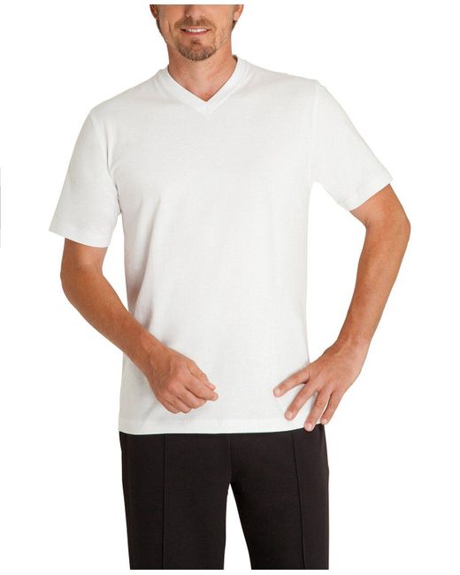 Hajo T-Shirt, 4er Pack - Basic, Kurzarm in White für Herren