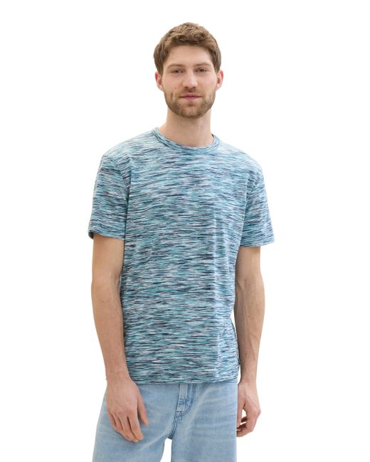 Tom Tailor T-Shirt mit Muster in Blue für Herren