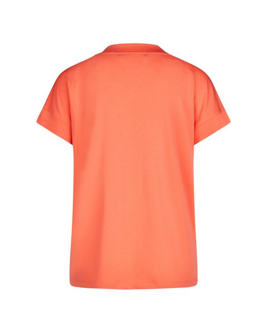 MARC AUREL Orange T-Shirt mit V-Ausschnitt
