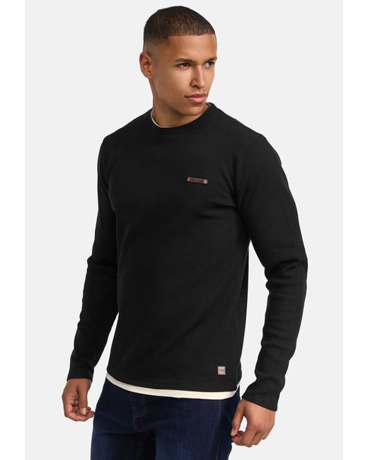 INDICODE Langarmshirt INSigfinn in Black für Herren