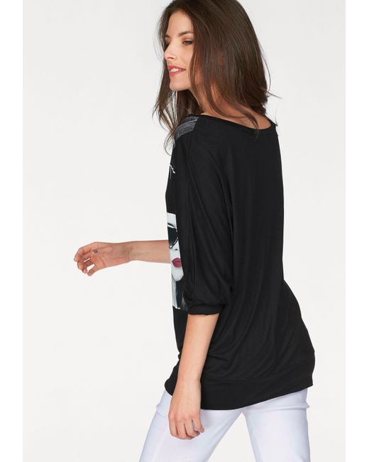 Aniston SELECTED Black 3/4-Arm-Shirt