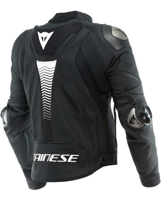 DAINESE Motorradjacke Super Speed 4 Motorrad Lederjacke Atmungsaktiv thermisch protektoren in Black für Herren