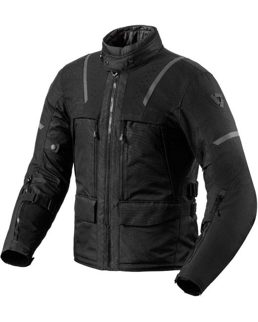 Revit Motorradjacke Offtrack 2 H2O Motorrad Textiljacke Wasserdicht protektoren reflektierende herausnehmbares reißverschlus in Black für Herren