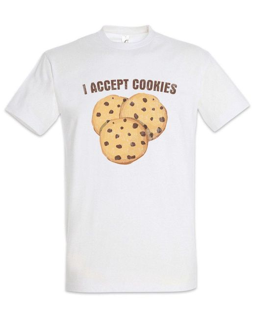 Urban Backwoods Print- I Accept Cookies T-Shirt Fun Binary Code Binär World in White für Herren
