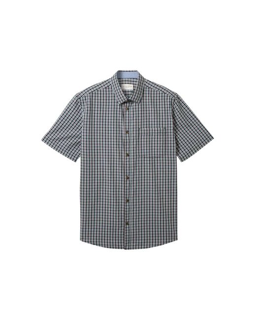 Tom Tailor Langarmhemd Kariertes Kurzarmhemd in Gray für Herren