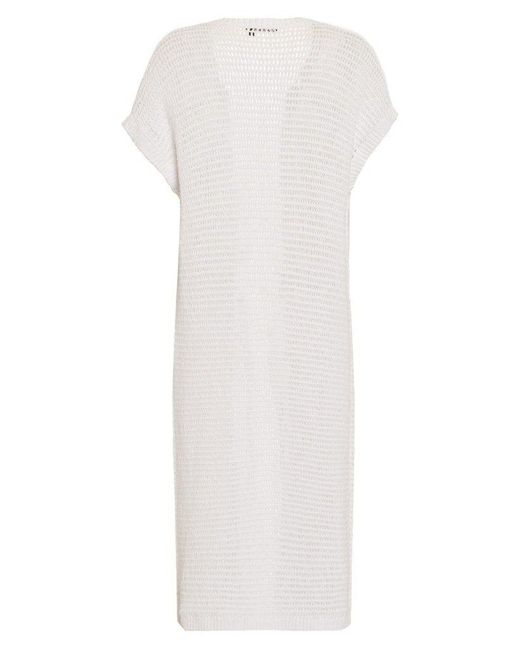MARC AUREL Strickmantel Strick white