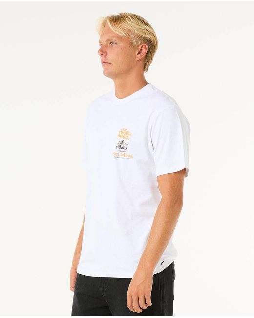 Rip Curl Shaper Address T-Shirt in White für Herren