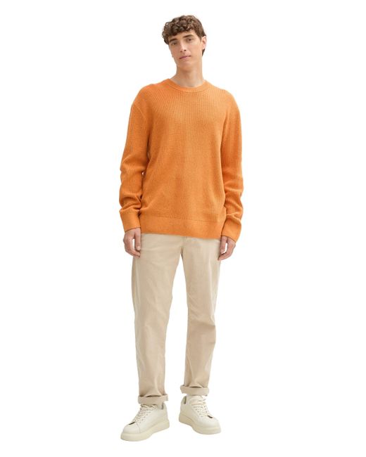 Tom Tailor Strickpullover in Orange für Herren