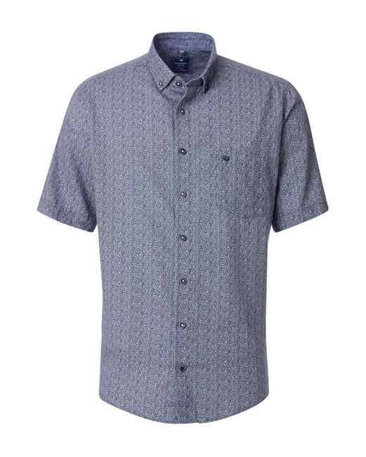 Redmond Kurzarmhemd Druck Casual Fit in Blue für Herren