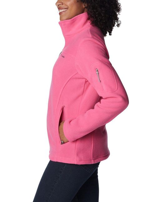 Columbia Pink V-Ausschnitt-Pullover Fast Trek II Jacket