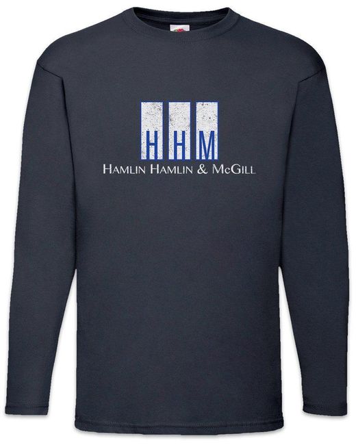 Urban Backwoods Langarmshirt Hamlin & Mcgill Langarm T-Shirt Breaking Better Bad Call Saul in Blue für Herren