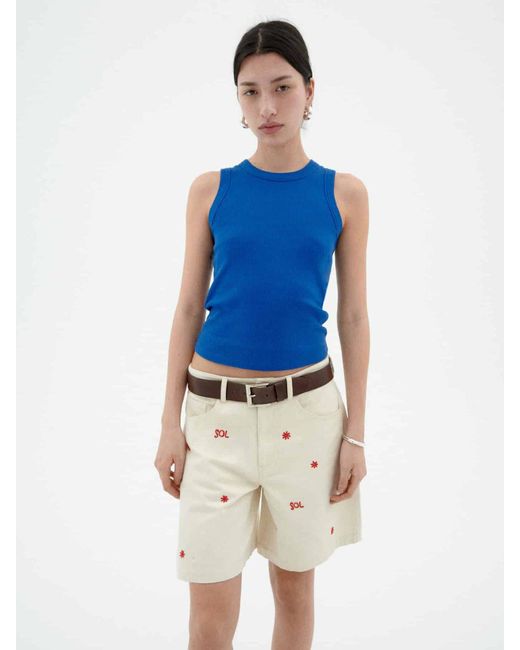Thinking Mu Blue Tanktop Juliette Top