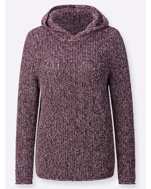 WITT Purple Strickpullover Kapuzenpullover