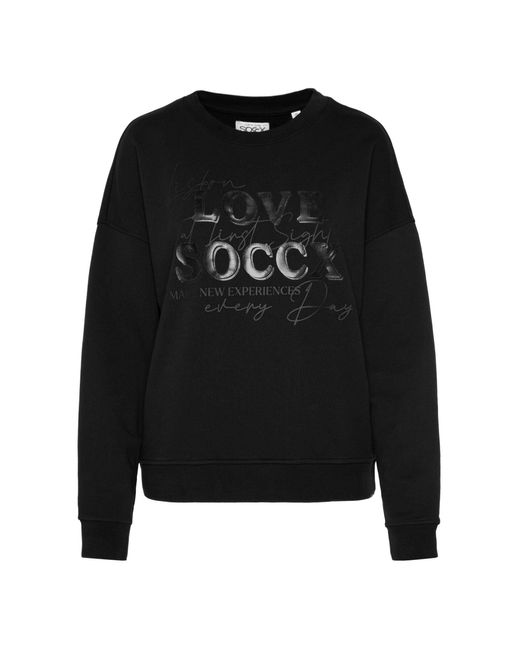 SOCCX Black Sweater aus Bio-Baumwolle