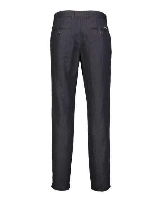 Marc O' Polo Chinohose Leinenhose OSBY JOGGER PLEATS Tapered Fit (1-tlg) in Gray für Herren