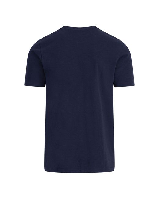 Fynch-Hatton Rundhalsshirt mit Logo-Stickerei in Blue für Herren