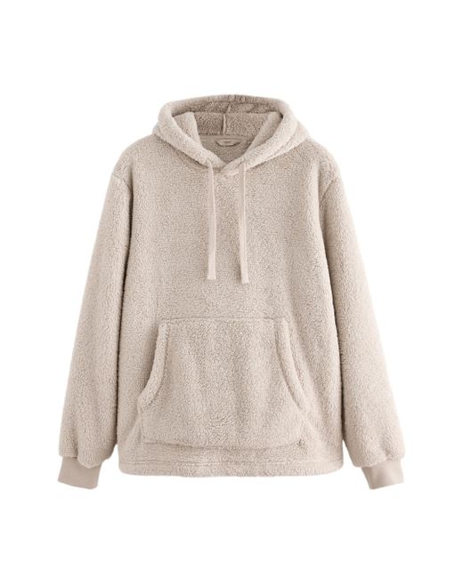 Next Kapuzenfleecejacke Kapuzensweatshirt mit Teddyfell (1-St) in Natural für Herren