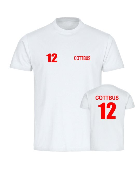 multifanshop T-Shirt Cottbus in White für Herren