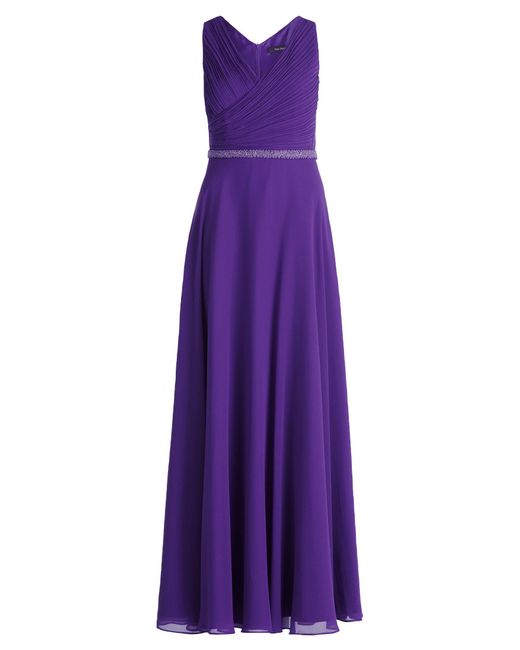 Vera Mont Purple Abendkleid Kleid Lang ohne Arm