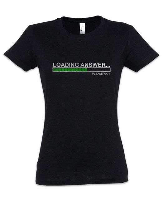 Urban Backwoods Black Print-Shirt Loading Answer T-Shirt Fun Binary Code Binär World Informatiker