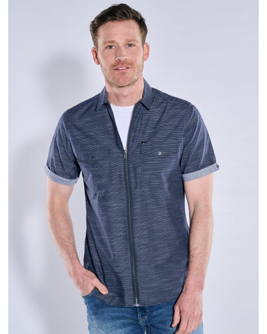 Engbers Kurzarmhemd Kurzarm-Hemd uni in Blue für Herren