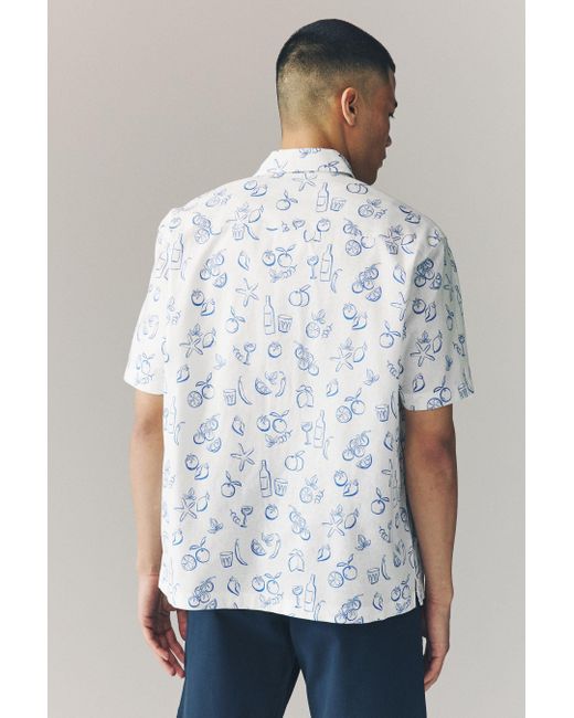 Next Kurzarmhemd Kurzarm-T-Shirt mit Zitronen-Print (1-tlg) in White für Herren