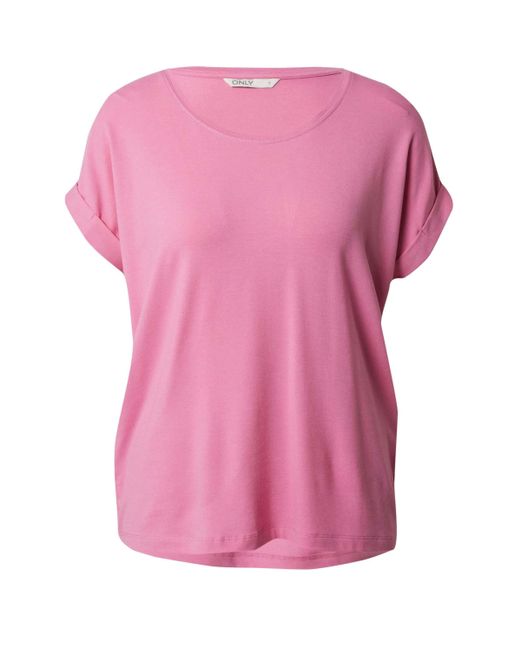 ONLY Pink T-Shirt Moster (1-tlg) Plain/ohne Details