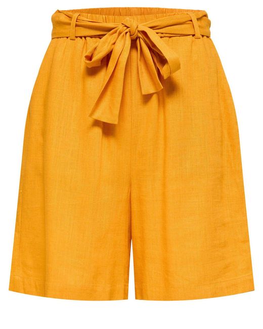 SELECTED Yellow Bermudas Shorts GULIA (1-tlg)