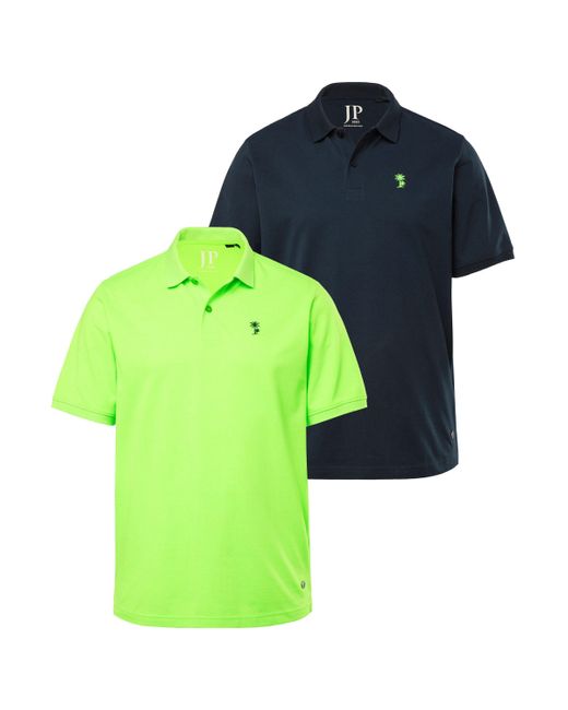 JP1880 Poloshirt Poloshirts 2er-Pack Halbarm Piqué bis 8XL in Green für Herren