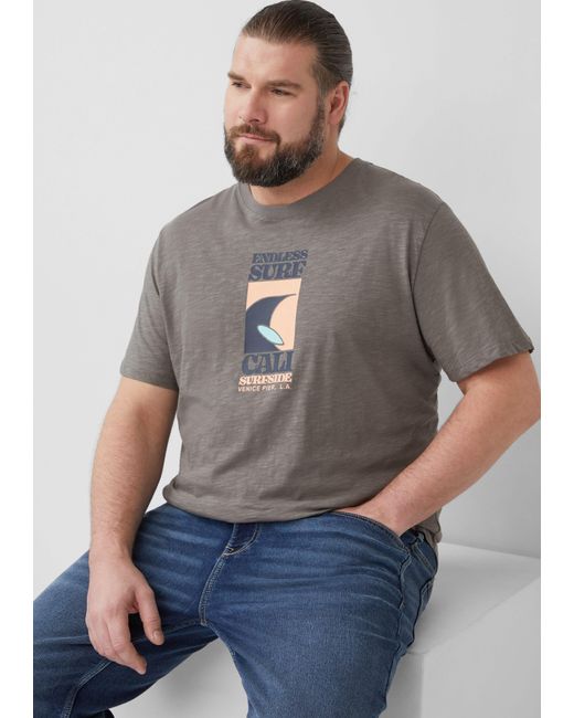 S.oliver Kurzarmshirt T-Shirt in Gray für Herren