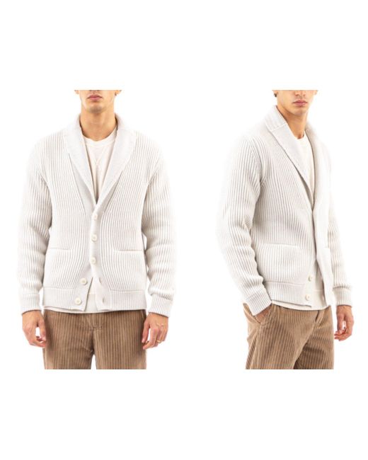 Zegna CASHMERE Cardigan Jacket Strickjacke Sweater Pullove in White für Herren