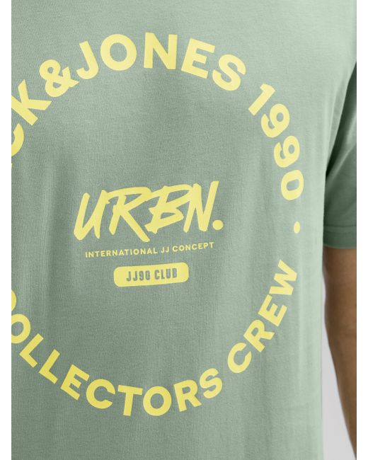 Jack & Jones Rundhalsshirt JJSIMON TEE SS CREW NECK PLS in Green für Herren