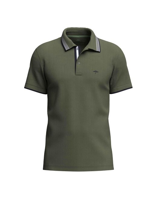Fynch-Hatton Poloshirt Polo, contrast tippi in Green für Herren