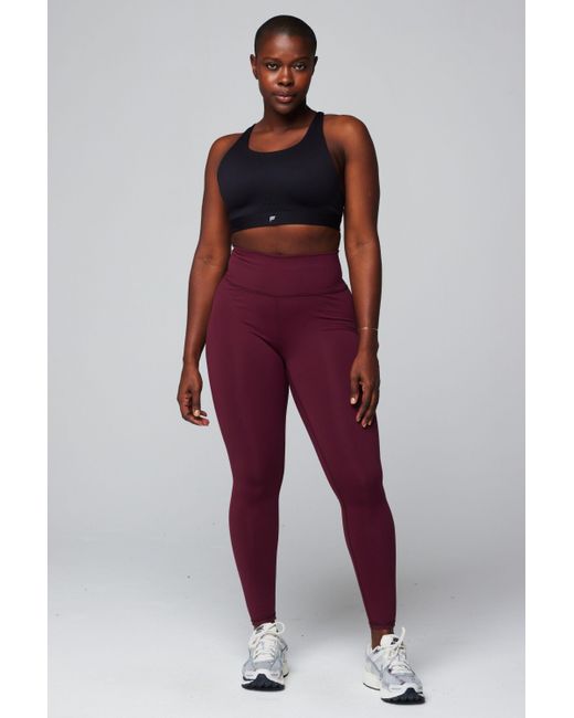 Fabletics Red Leggings Define PowerHold mit starker Kompression und Shaping-Taillenbund