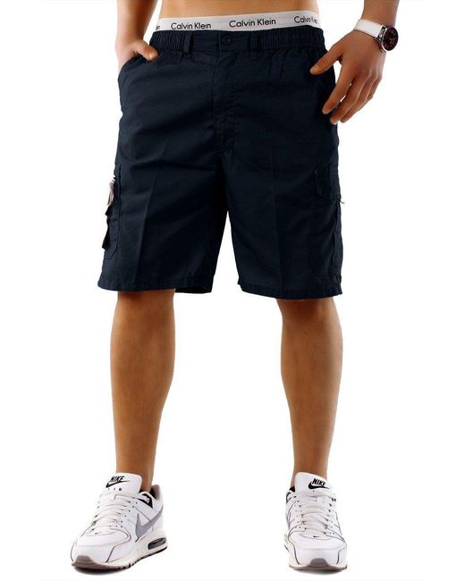 Max Men Cargoshorts Cargo kurze Capri Sommer Basic (1-tlg) in Blue für Herren