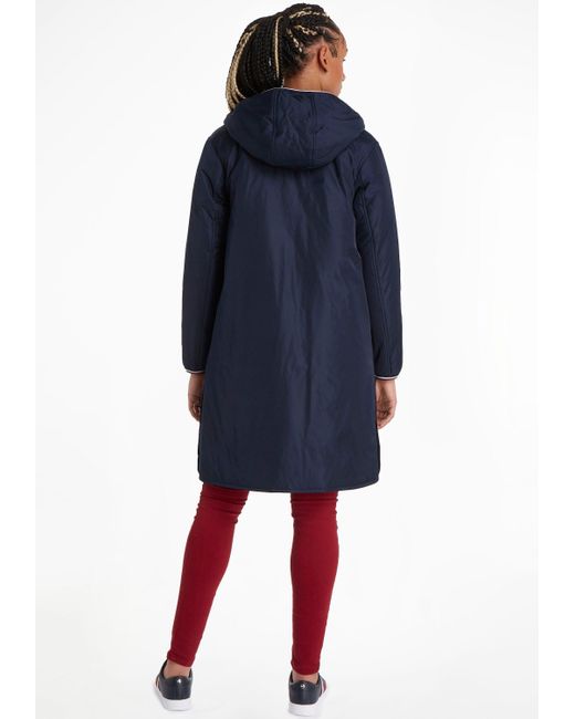 Tommy Hilfiger CLEAN PADDED GS HOODED PARKA mit Markenlabel in Blau | Lyst  DE | Trenchcoats