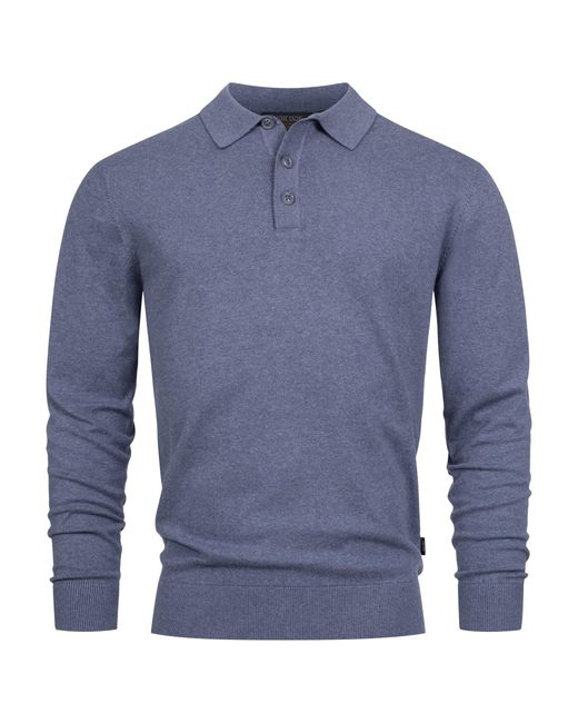 INDICODE Strickpullover INChips in Blue für Herren