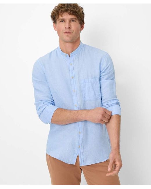 Brax Langarmhemd in Blue für Herren