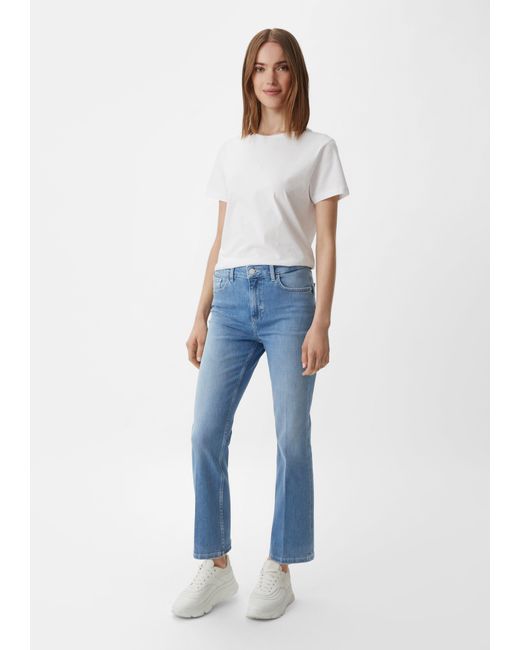 comma casual identity Natural 5-Pocket- Cropped Jeans / Regular fit / Mid rise / Flared leg Waschung