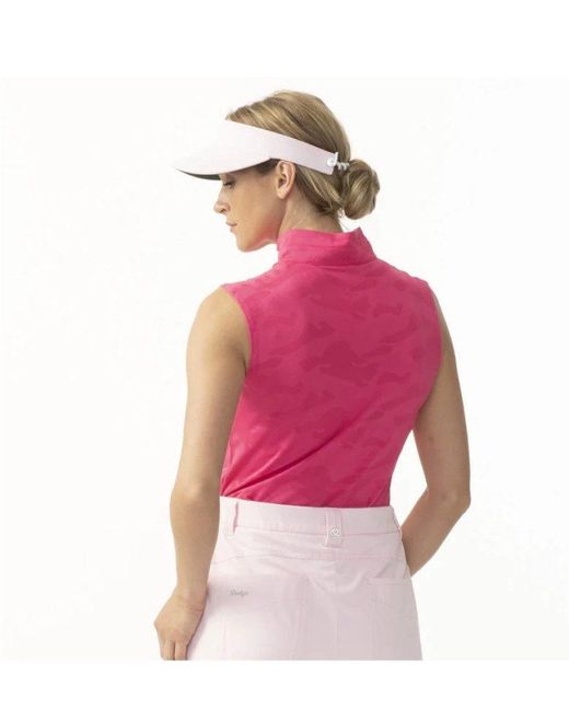 Daily Sports Pink Poloshirt Polo Jess Sleeveless Cerise UK M