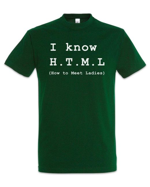 Urban Backwoods Print- I Know Html T-Shirt How to meet Ladies Silicon TV Series Valley in Green für Herren