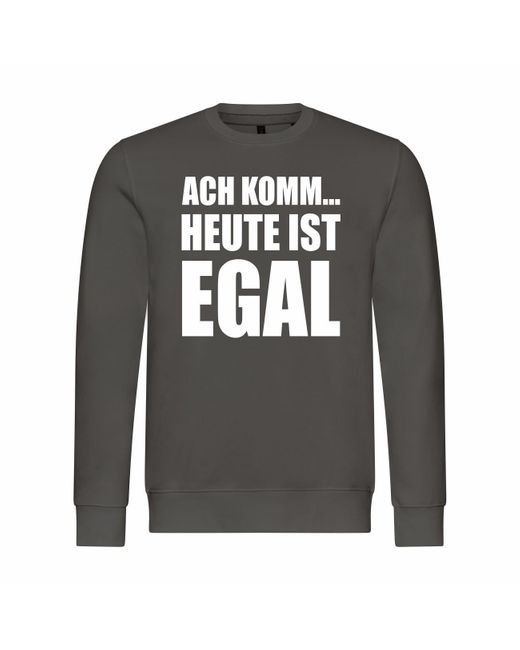 deinshirt Rundhalspullover Pullover Ach komm Heute ist egal Mit Print Motiv, Grafik in Gray für Herren